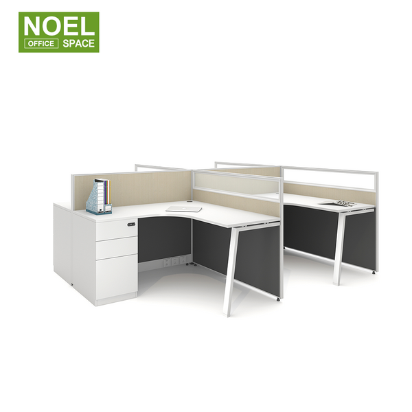 V-WC2828A，Vertical multi-person 4 staff workstation