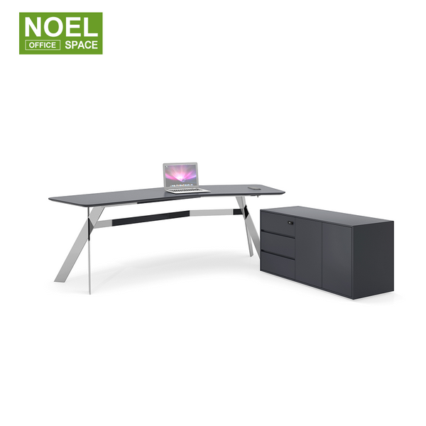 W-DE2311L/R,black color simple design executive desk