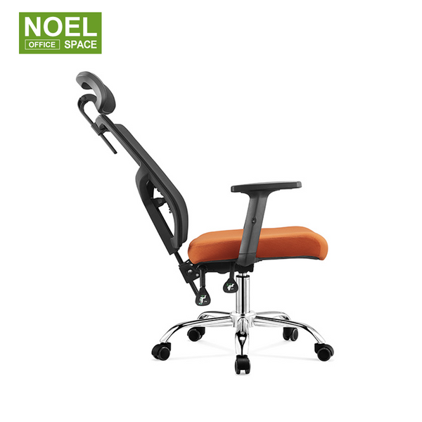 Lisa-H，high back ergonomic mesh office chair full backrest is 6CM height adjustable