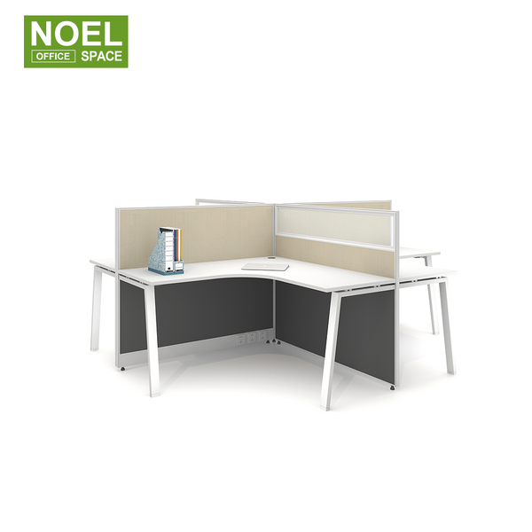 V-WE2828B,modern customizable 4 staff workstation