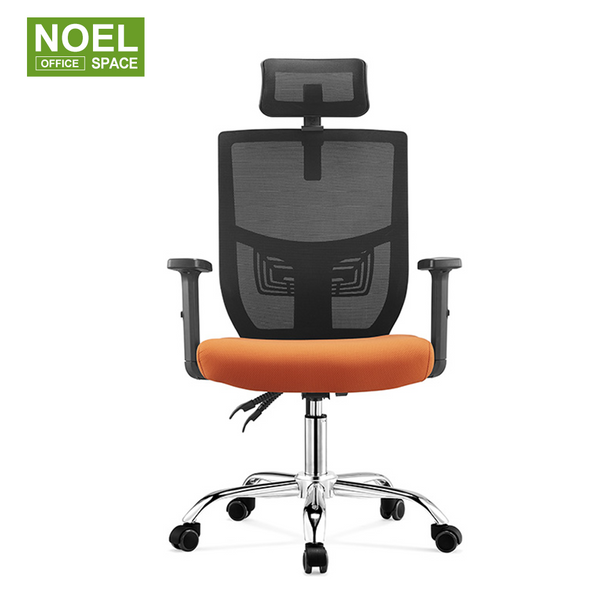 Lisa-H，high back ergonomic mesh office chair full backrest is 6CM height adjustable