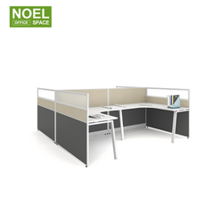 V-WF2828B,Modern classic 4 staff workstation