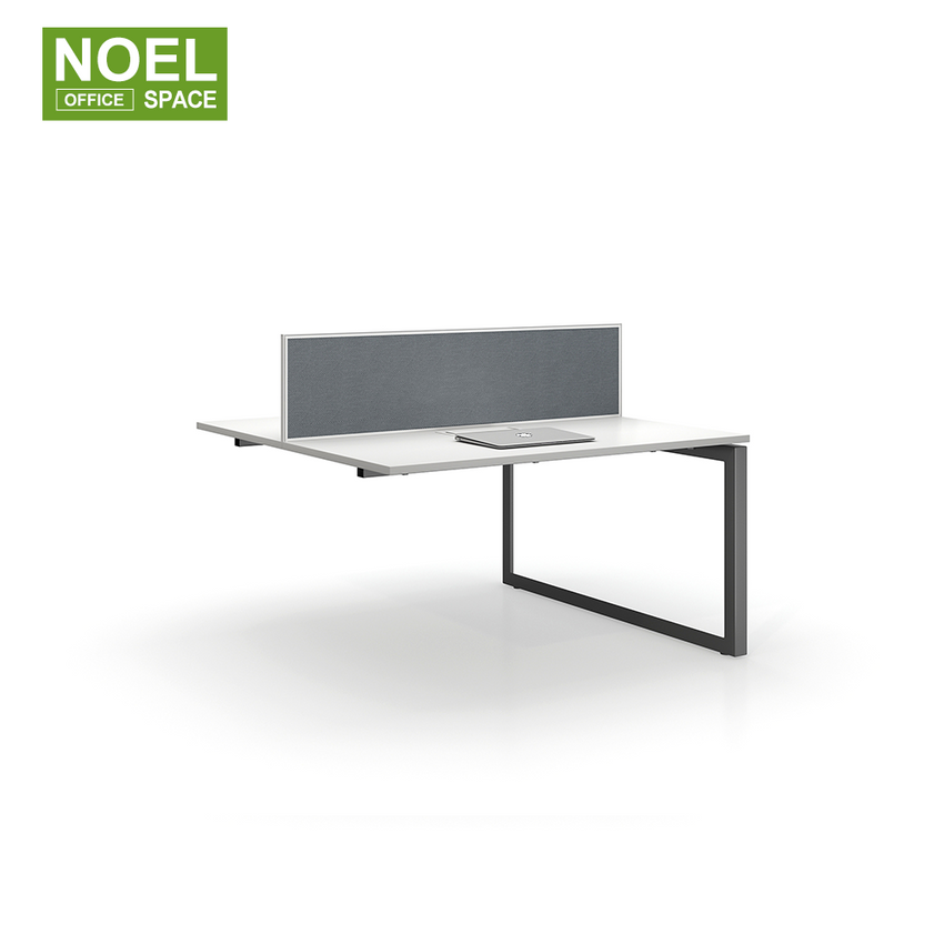 N-WS1414C，white+grey 2 staff extension Workstation