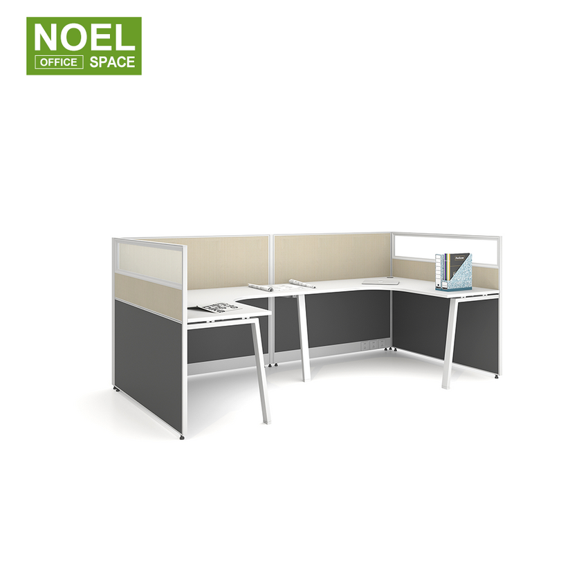 V-WG2814B,simple design practical 2 staff workstation