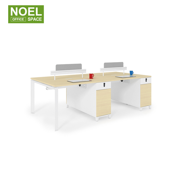 T-WH2412，Multiple color options 4 staff workstation