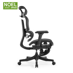 Lana-H(Black, footrest),High back ergonomic mesh office chair