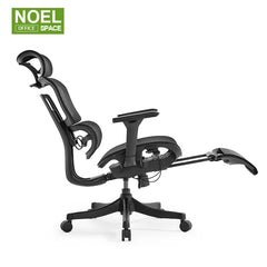 Lana-H(Black, footrest),High back ergonomic mesh office chair