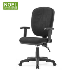 Rita,black color fabric computer chair