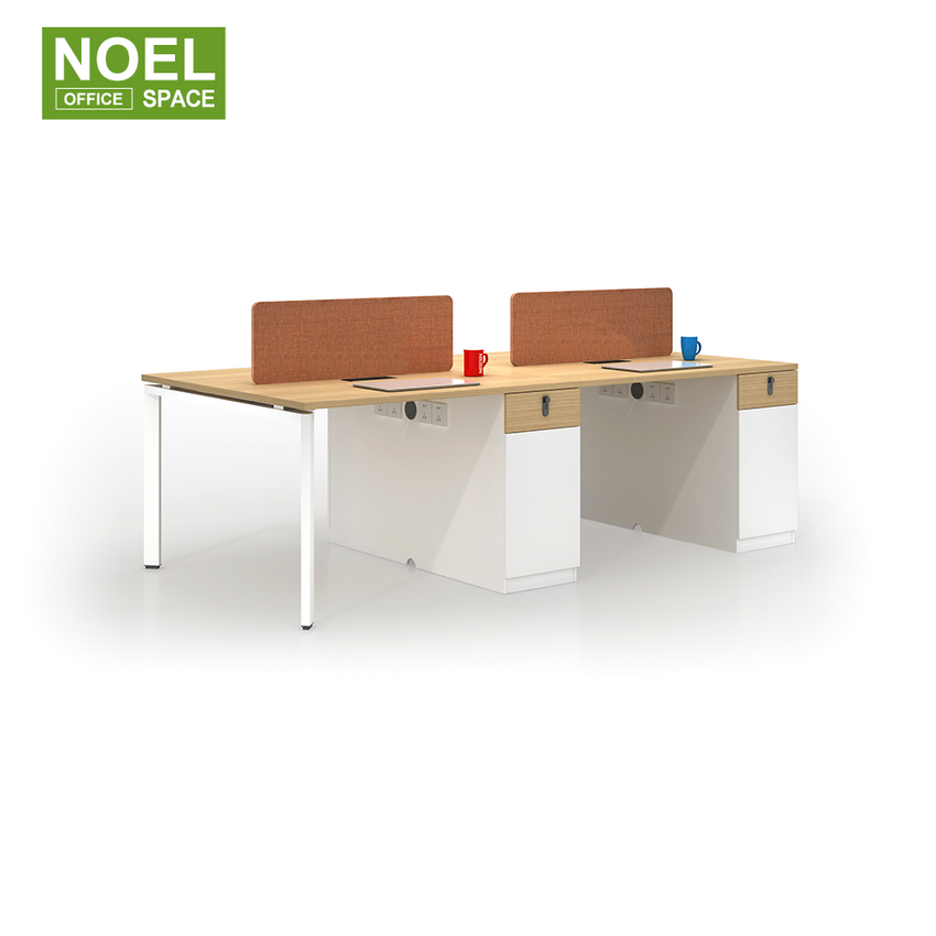 T2-DL2412，T2 series simple design 4 staff workstation