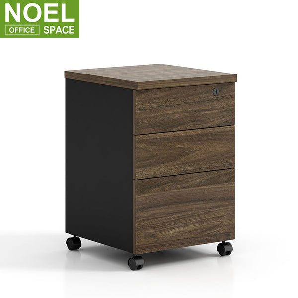 Removable filing cabinet pedestal with movable cabinet